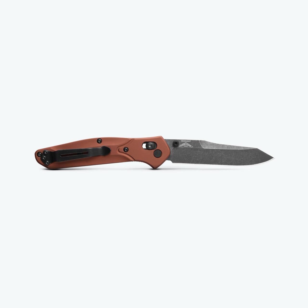 Benchmade Osborne, Burnt Copper Aluminum Handle, Black MagnaCut Blade, 3.4″, Made in USA (940BK-03)