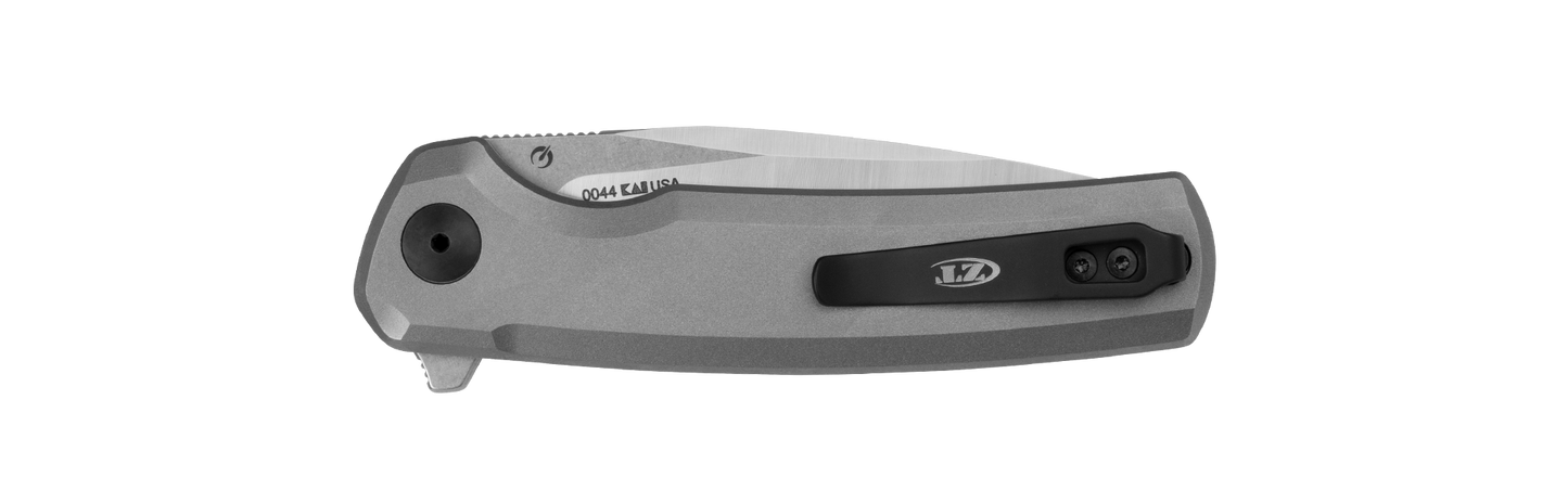 The Back Door: ZT0044 Button Lock Knife Titanium (3.25" Satin) (Return)