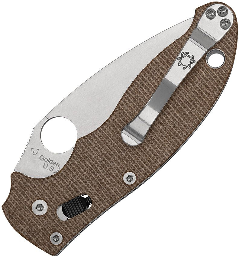 Manix 2 - Brown Canvas Micarta - Cru-Wear Blade