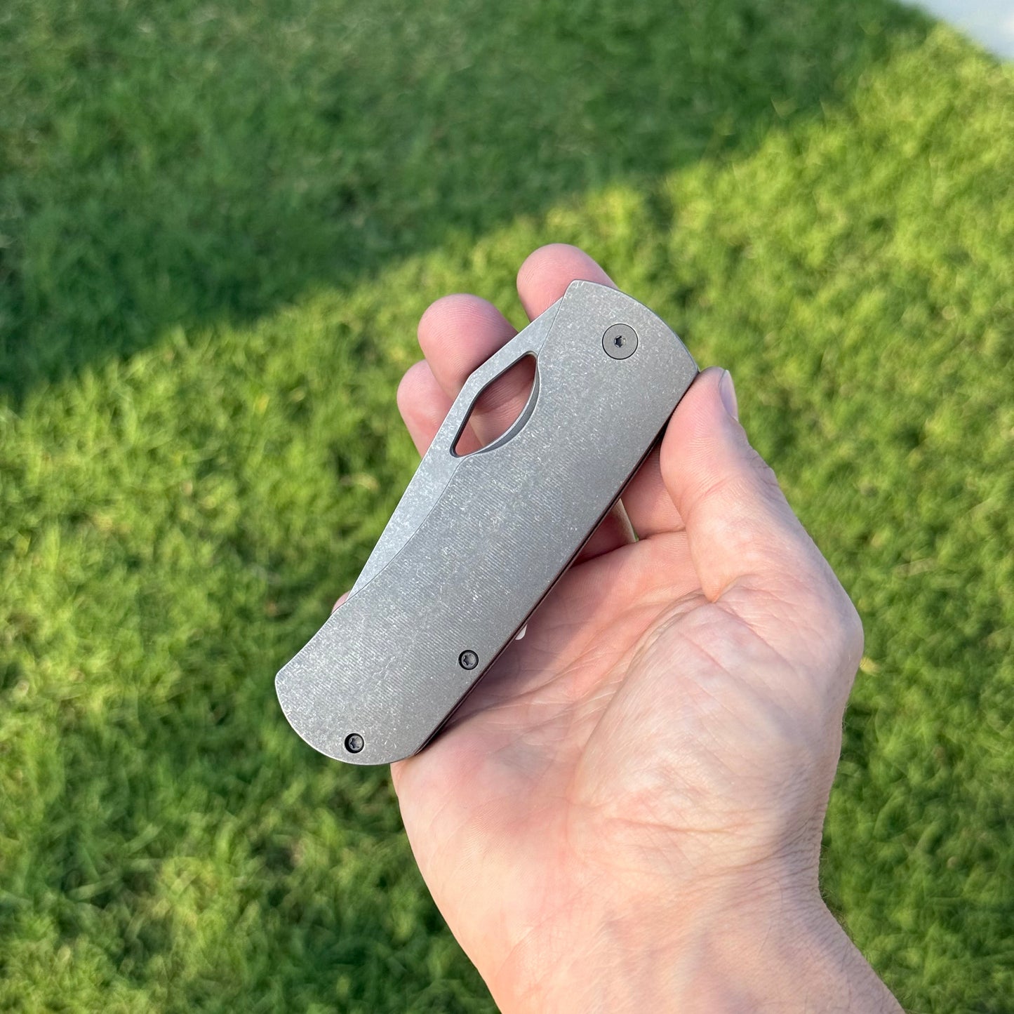 McNees Dixon Frame Lock Knife, Titanium, Atomic Stonewash MagnaCut Blade & Stonewashed Hardware – Made in USA (1606)