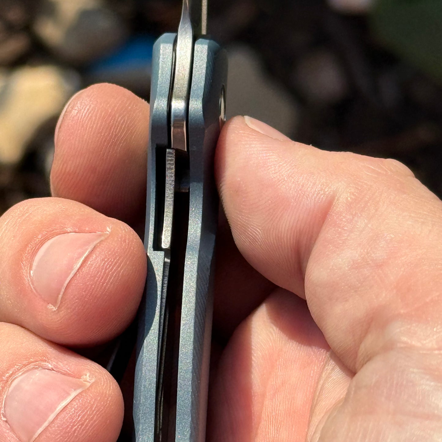 TRM NERD LL Blue Cerakoted Titanium, 2.2″ MagnaCut Blade, Made in USA