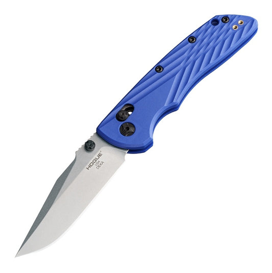 Hogue Deka, 3.25" Clip Point MagnaCut in Blue Polymer