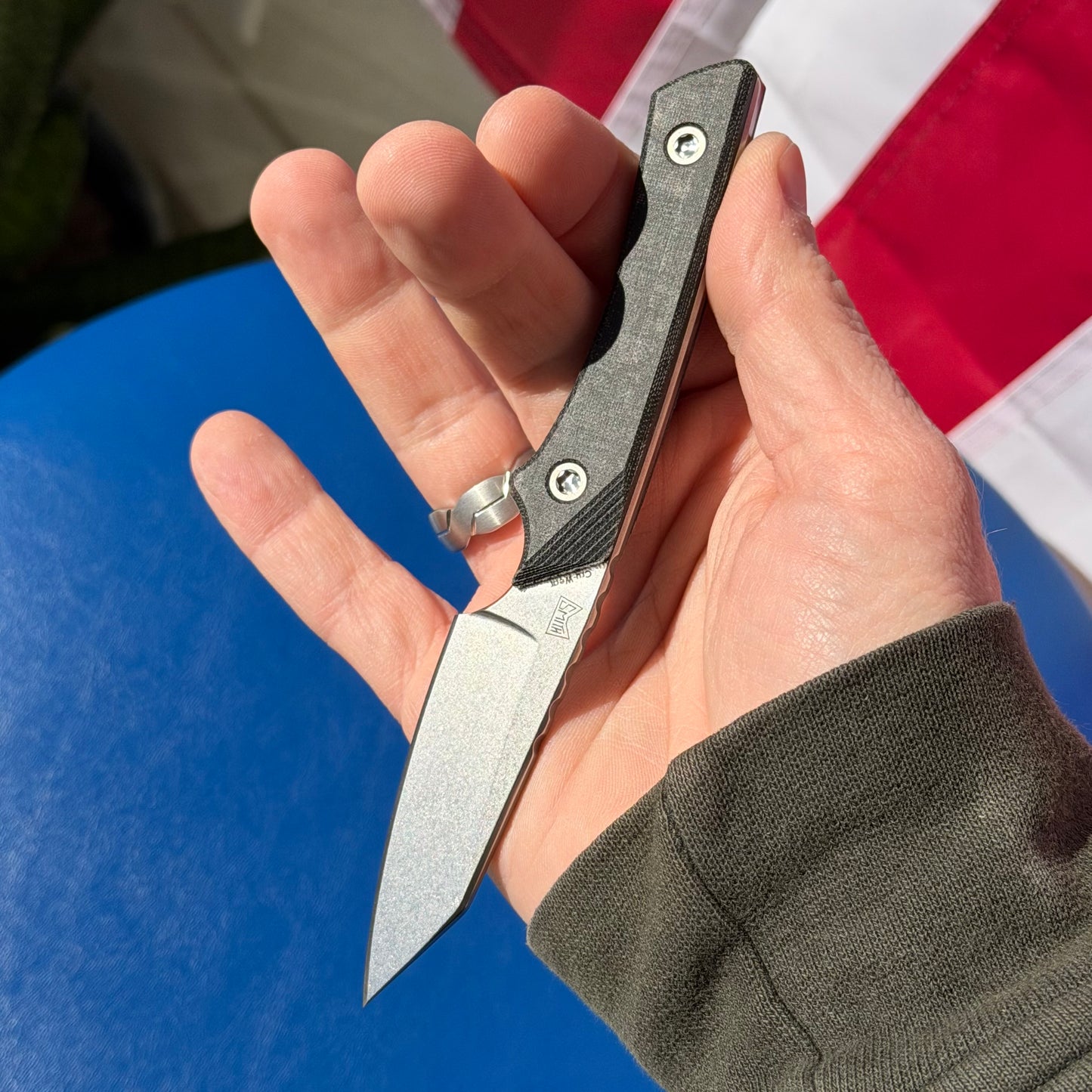 LynchNW Swift Six Fixed Blade Knife, 2.5″ CPM Cru-Wear Blade, Black Micarta Handle, Made in USA (LB-SW6-LON-STR-CRU-PM-BLK-STO)