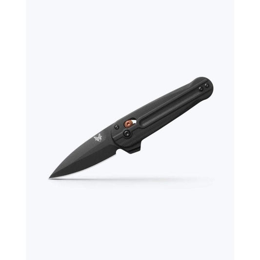 Benchmade Lowden™ Knife – Black G10 Handle, Black S90V Spear-Point Blade, Burnt Copper Accents, AXIS Lock Flipper – Made in USA (491BK-02)