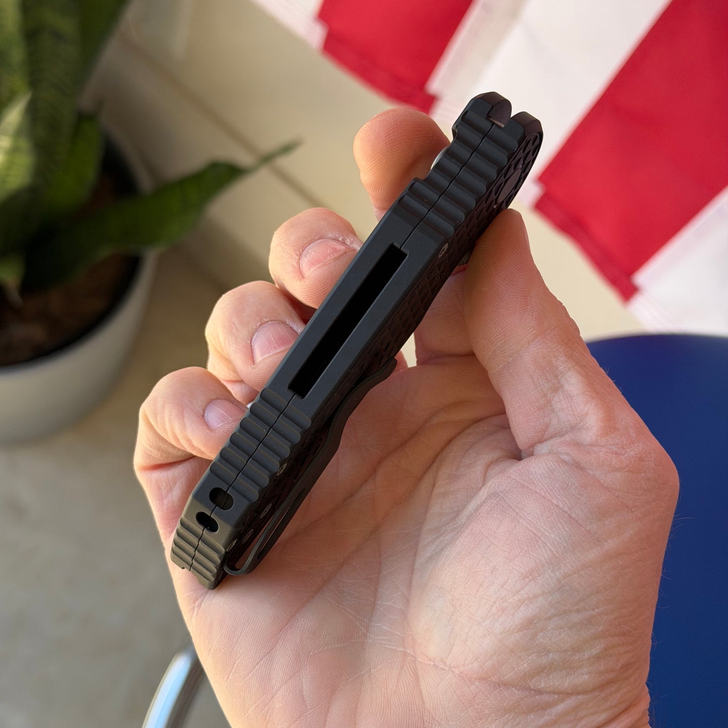 Pro-Tech Integrity Manual Knife - Relic Black Handle, DLC MagnaCut Blade (INT1106)