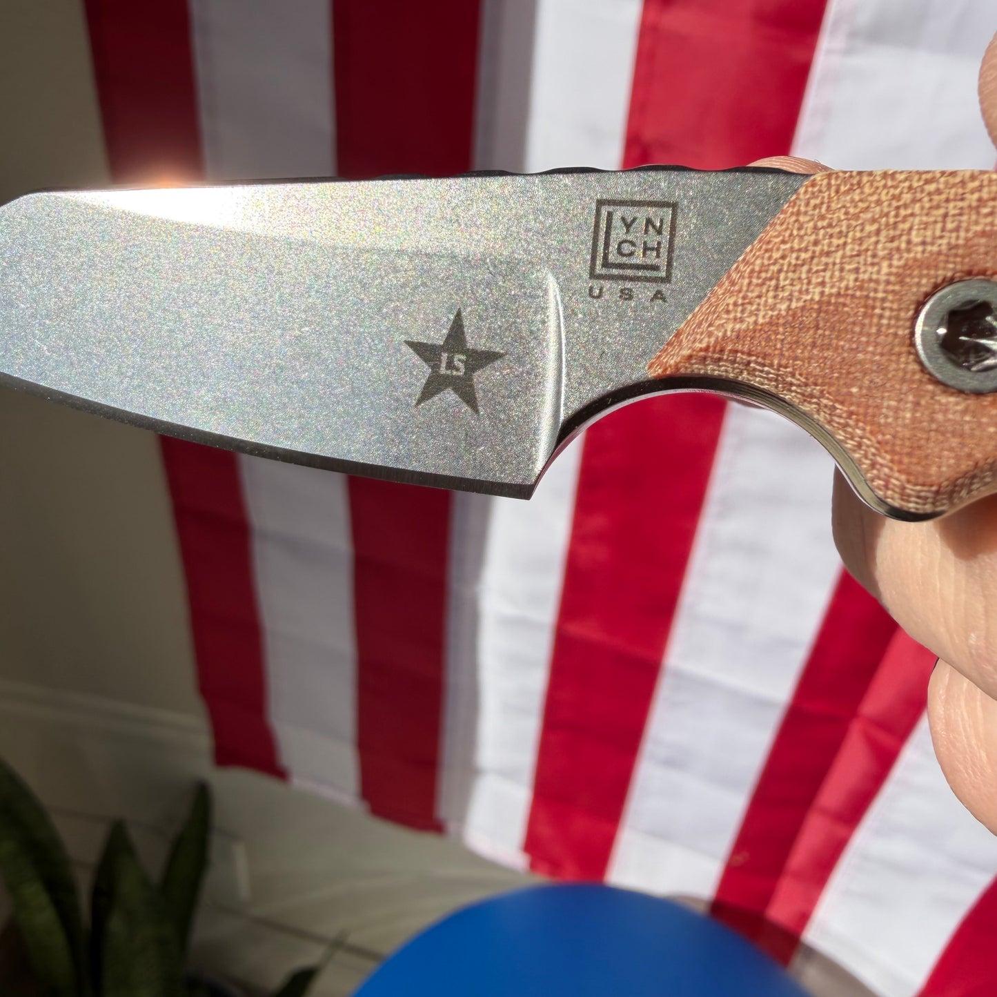 LynchNW Swift Six Fixed Blade Knife, 2.5″ CPM Cru-Wear Blade, Brown Micarta Handle, Made in USA (LB-SW6-LON-STR-CRU-PM-BWN-STO)