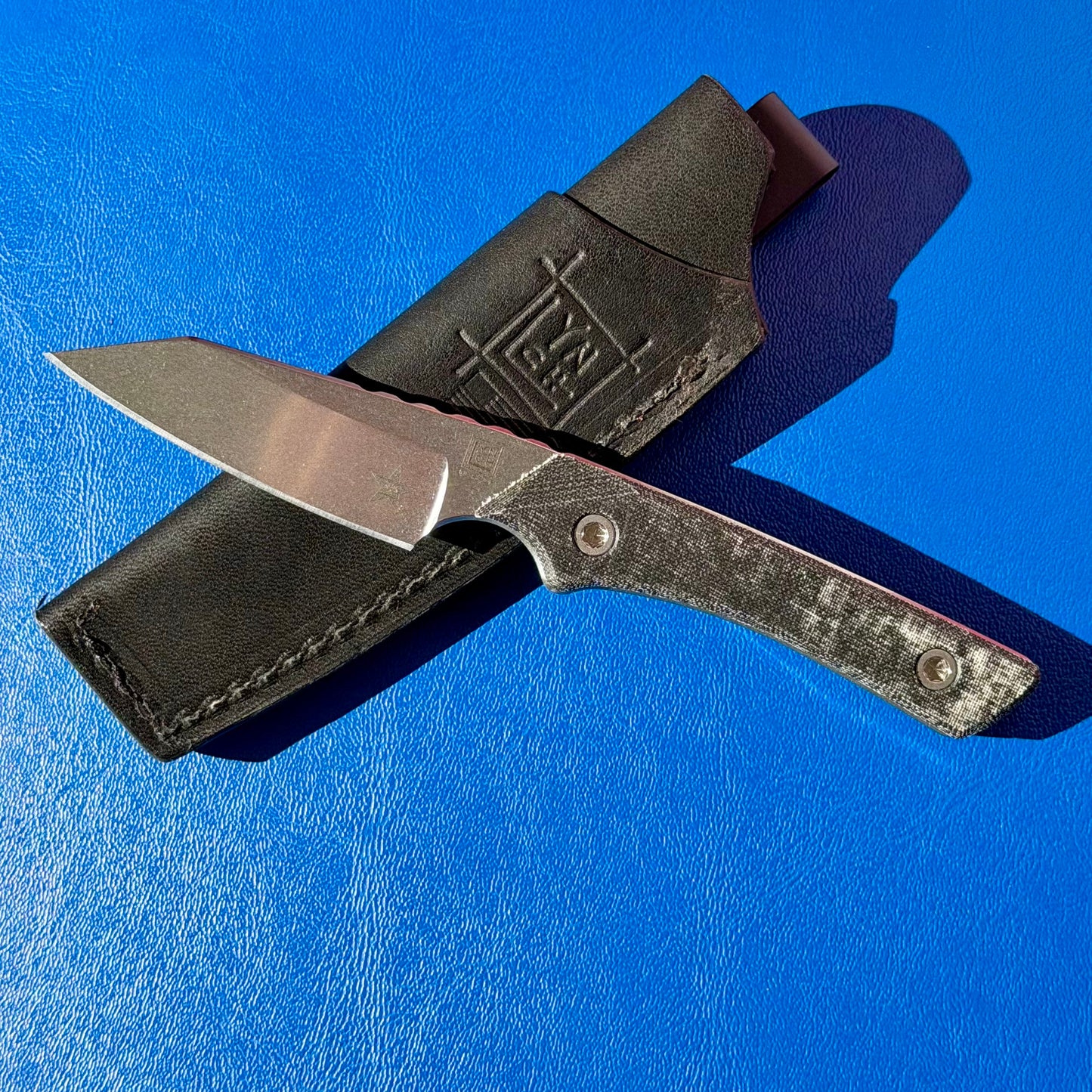 LynchNW Swift Six Fixed Blade Knife, 2.5″ CPM Cru-Wear Blade, Black Micarta Handle, Made in USA (LB-SW6-LON-STR-CRU-PM-BLK-STO)