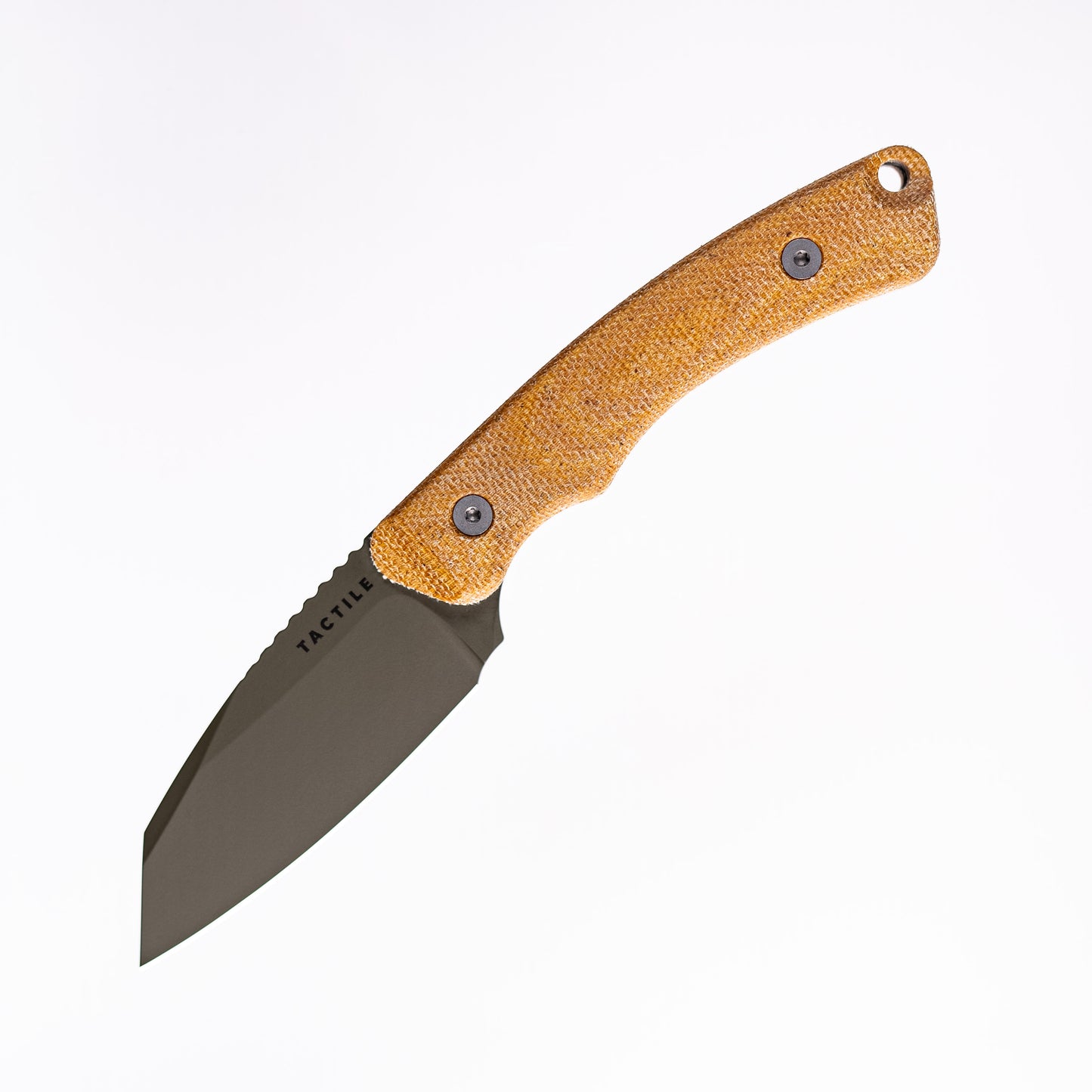 Redhawk Fixed Blade – Green Cerakote MagnaCut Reverse Tanto, 3D Contoured Micarta Handles, Leather Sheath – Made in USA