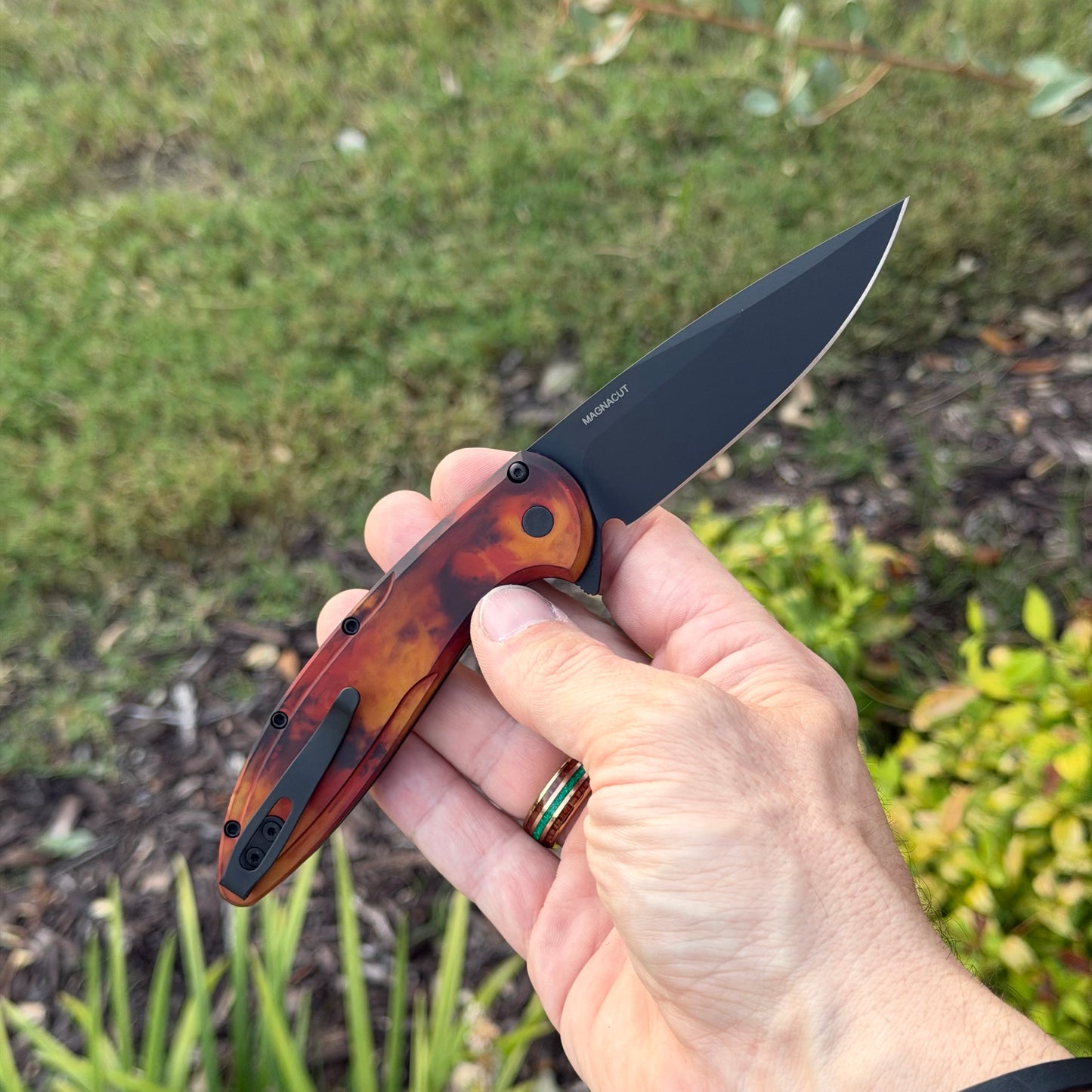 Cambria 2, Del Fuego Ano, DLC MagnaCut Blade, Blade Show Exclusive Made in USA