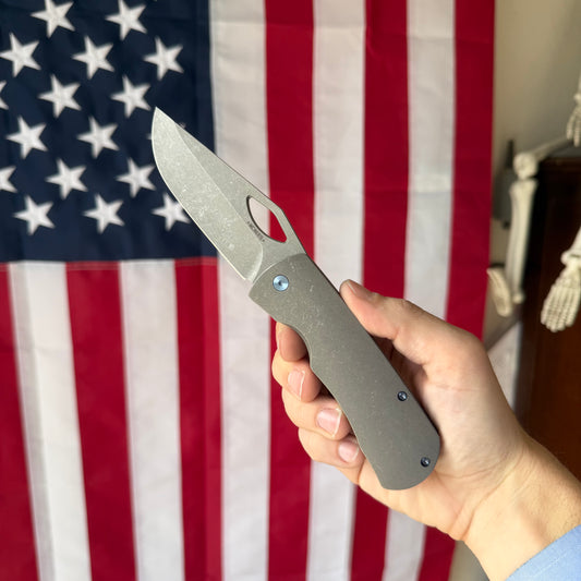 McNees Dixon Folding Knife – Titanium Frame Lock, 3.75″ MagnaCut Blade, Made in USA