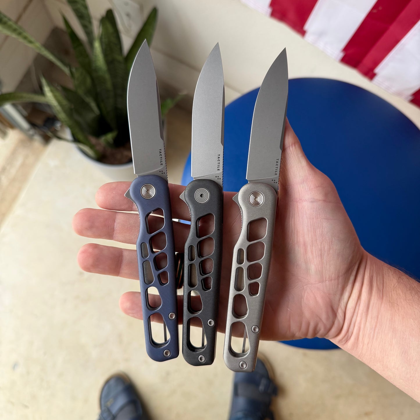 Rockwall Flipper – Skeletonized Edition (Blue Ano Slate / Stonewash / Blackwash) Made in USA