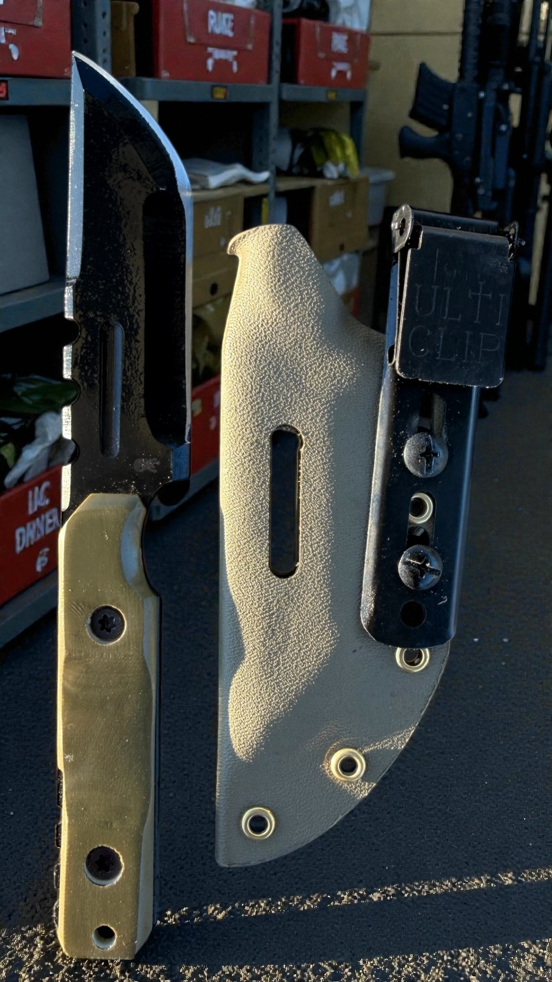 SMW Squire V2 Fixed Blade Knife, 7.5 inch 8670 High Carbon Steel, Hand Finished and Serialized – Made in USA