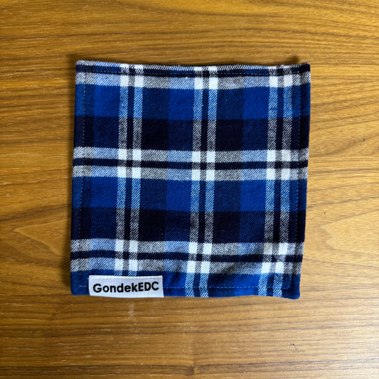 Blue Plaid Hamilton Hank - 7x7 Cotton & Microfiber Handkerchief - Made in USA