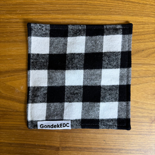 BW Plaid Hamilton Hank - 7x7 Cotton & Microfiber Handkerchief - Made in USA