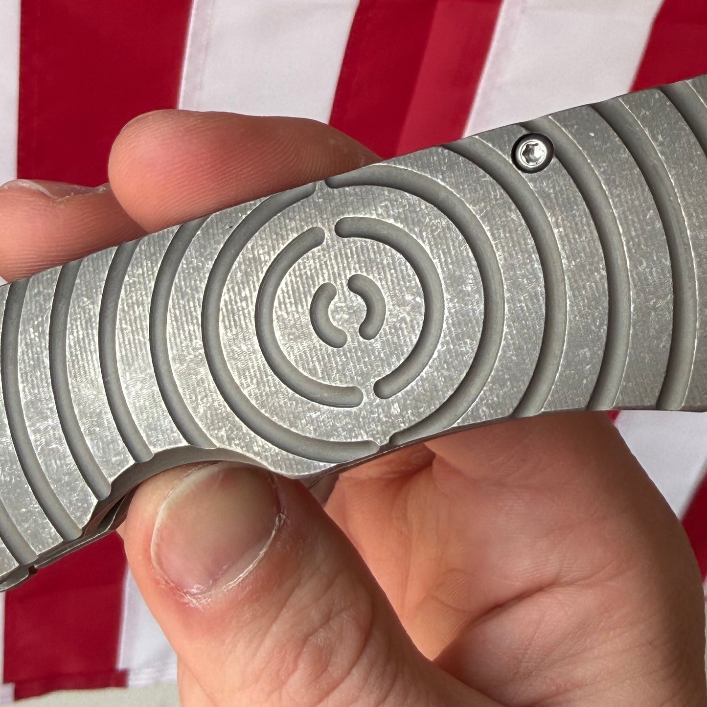 McNees Dixon Shockwave Frame Lock Knife, Titanium Handle, Satin MagnaCut Blade & Satin Hardware – Made in USA (2424)