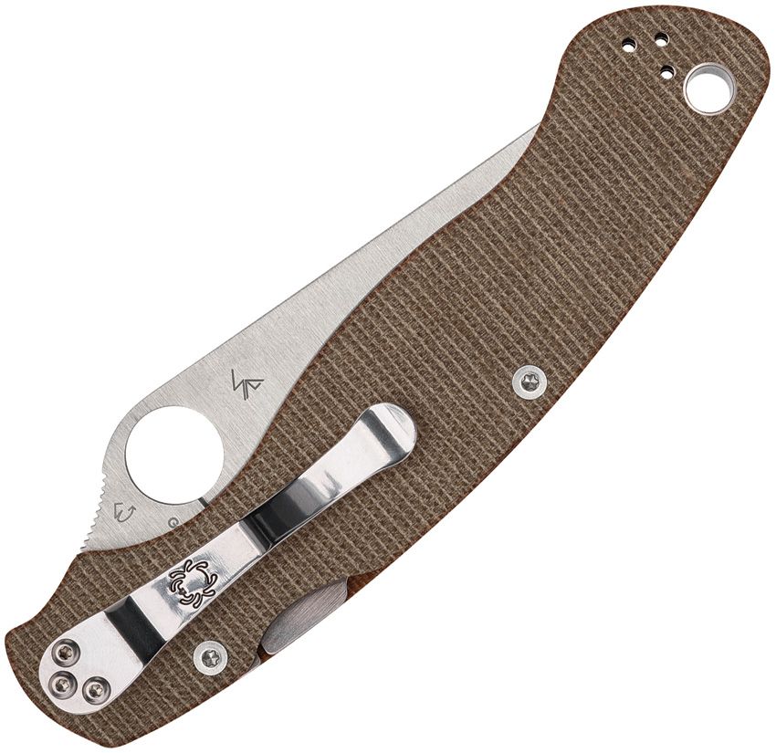 Military 2 - Brown Canvas Micarta - Cruwear Blade