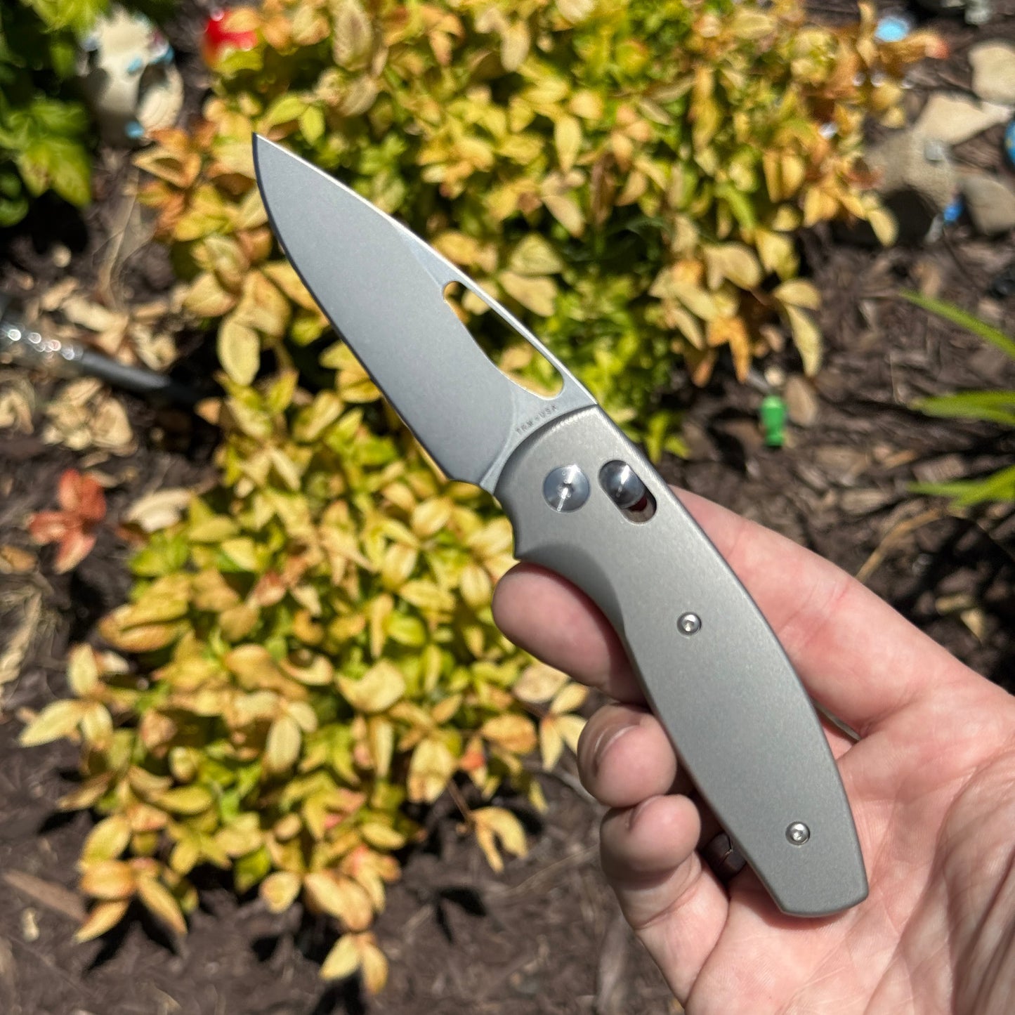 TRM Bulldog FL Knife, Titanium Frame, 2.9″ Blade, River-LOK, Made in USA