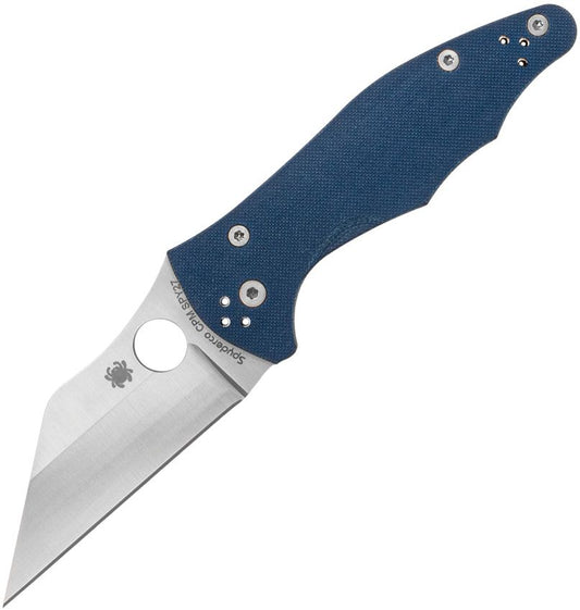 Spyderco Yojimbo 2 Knife – Cobalt Blue G‑10 Handle, CPM SPY27 Wharncliffe Blade, Compression Lock – Made in USA (SC85GPCBL2)
