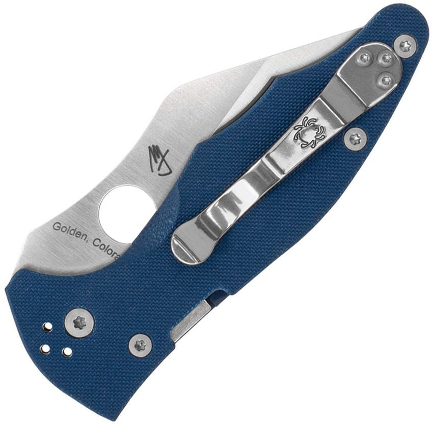 Spyderco Yojimbo 2 Knife – Cobalt Blue G‑10 Handle, CPM SPY27 Wharncliffe Blade, Compression Lock – Made in USA (SC85GPCBL2)