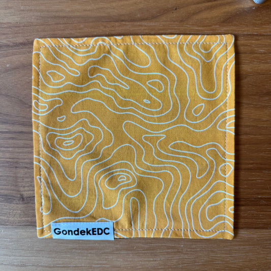 Topo Yellow Hamilton Hank - 7x7 Cotton & Microfiber Handkerchief - Made in USA