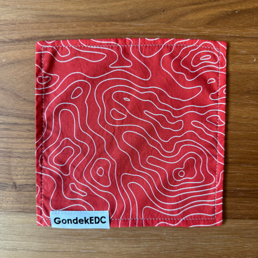 Topo Red Hamilton Hank - 7x7 Cotton & Microfiber Handkerchief - Made in USA