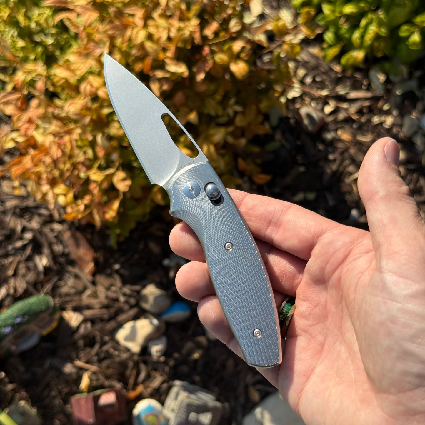 TRM Bulldog FL Knife, Titanium Frame, 2.9″ Blade, River-LOK, Made in USA