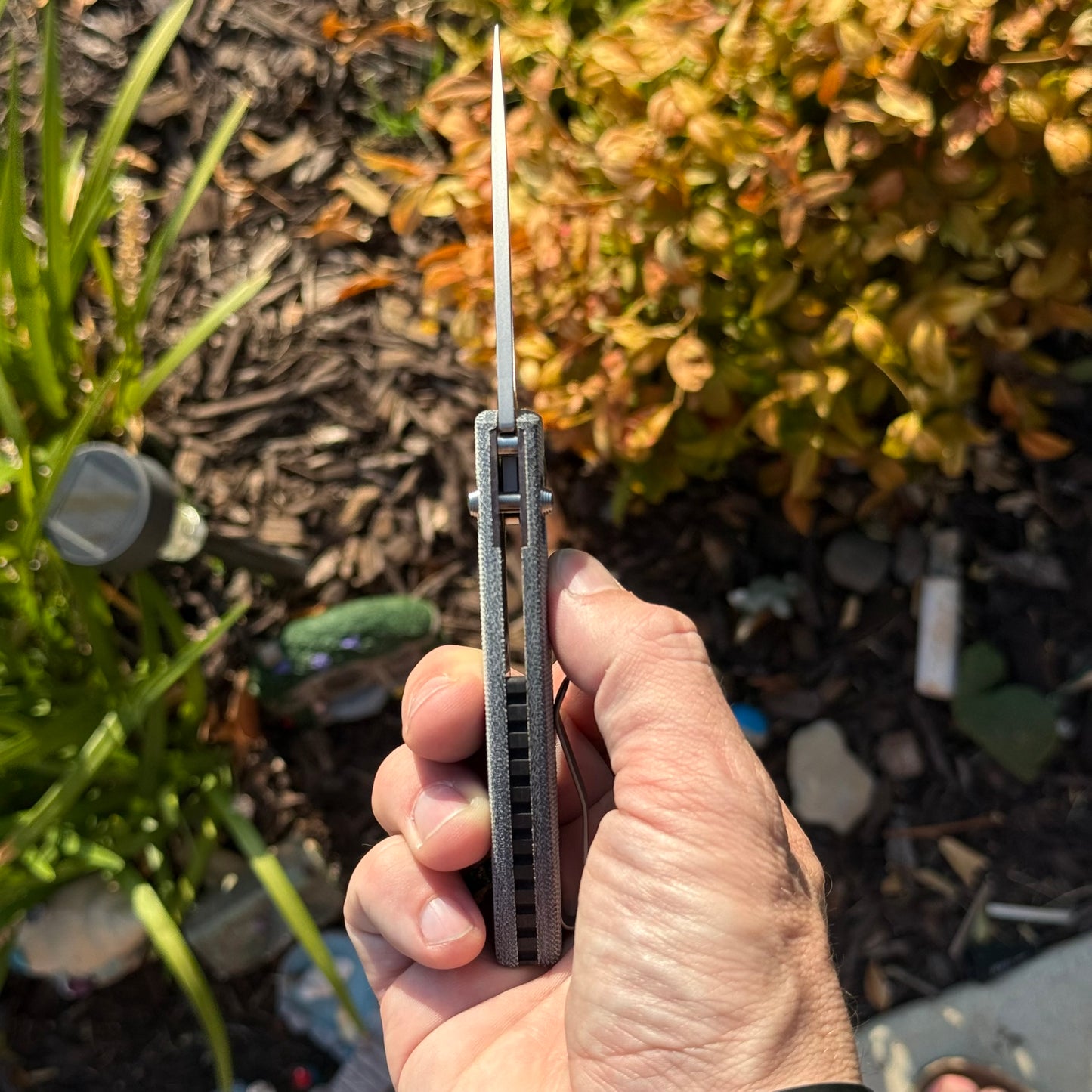 TRM Knives Bulldog Rev. B Folding Knife – Blue Denim Micarta, MagnaCut Steel – Made in USA