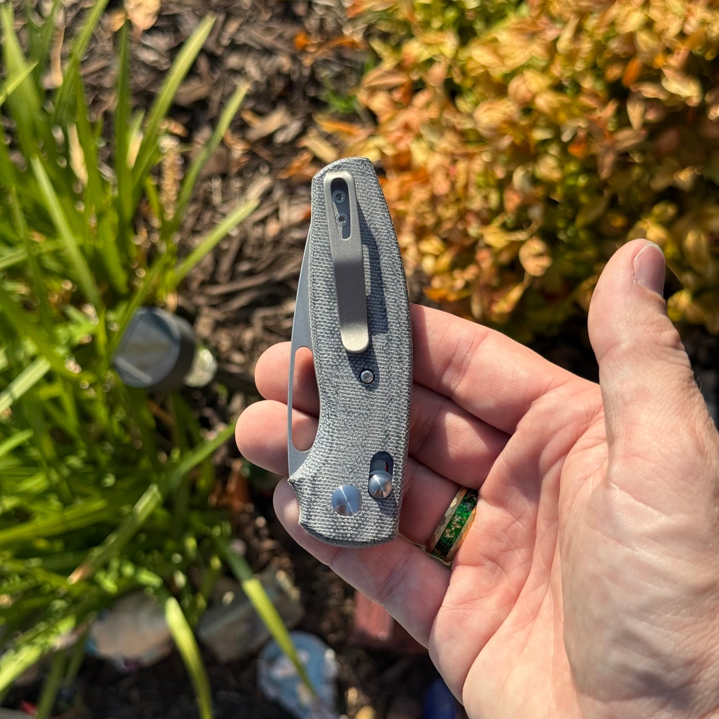 TRM Knives Bulldog Rev. B Folding Knife – Blue Denim Micarta, MagnaCut Steel – Made in USA