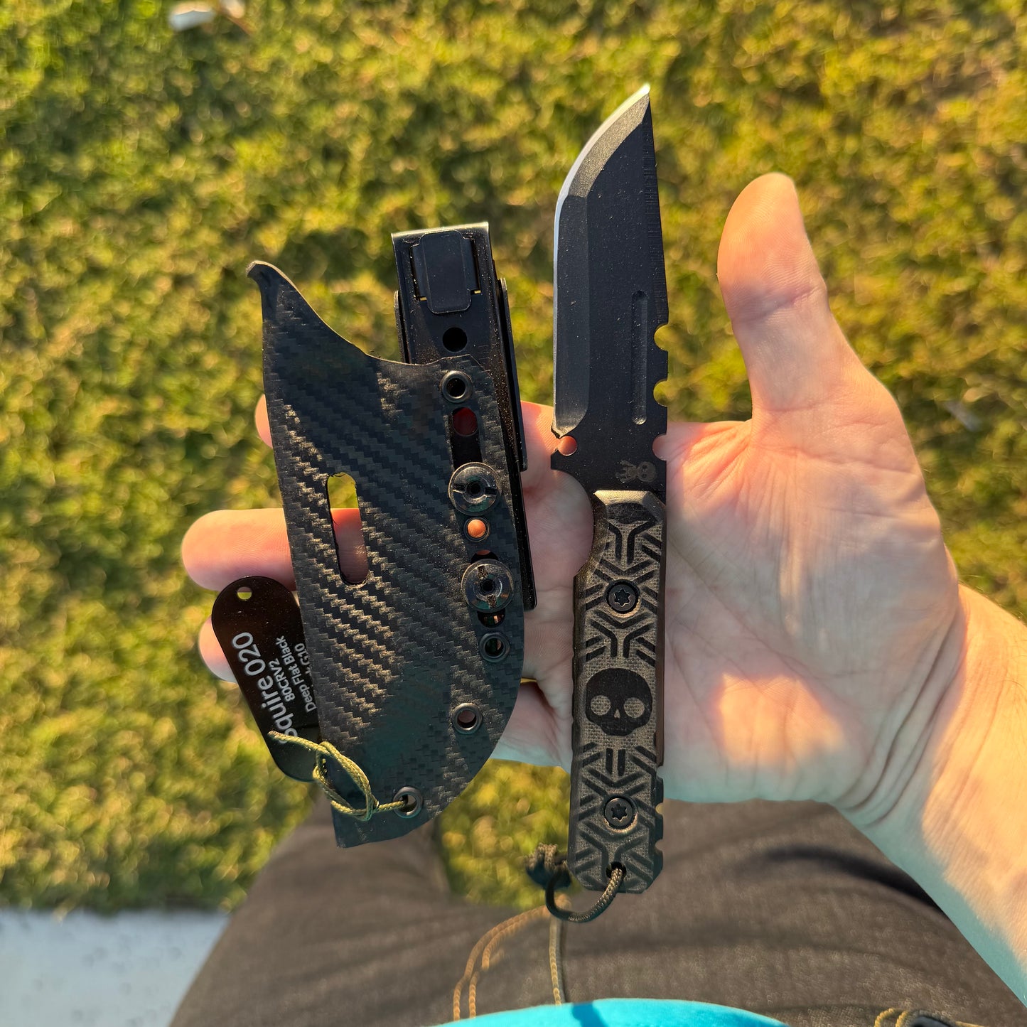 SMW Squire V2 Fixed Blade Knife, 7.5 inch 8670 High Carbon Steel, Hand Finished and Serialized – Made in USA