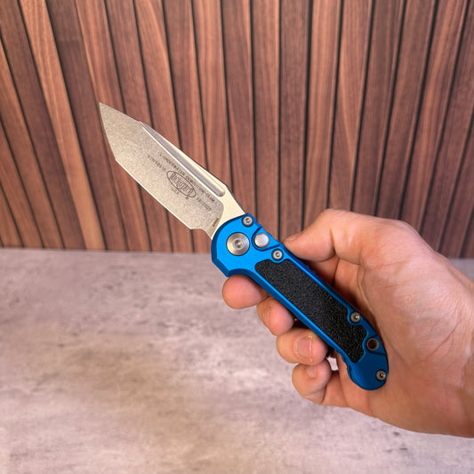 L.U.D.T. Gen III Blue T/E, 3.5″ M390MK Blade, Blue Aluminum, Made in USA (1136-10BL)