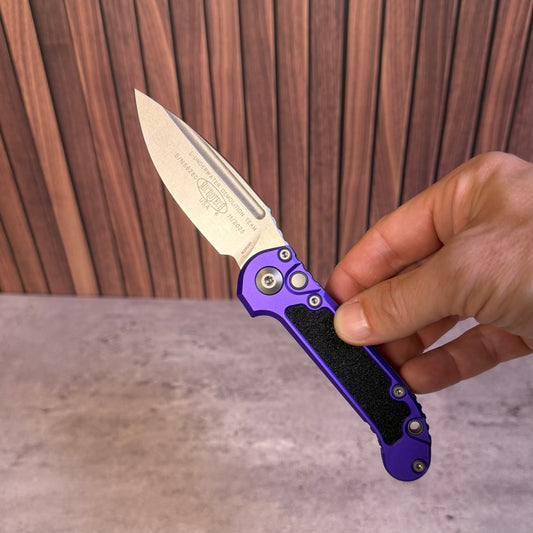 L.U.D.T. Gen III T/E Automatic Knife, 3.5″ M390MK Blade, Purple Aluminum (1136-10PU)