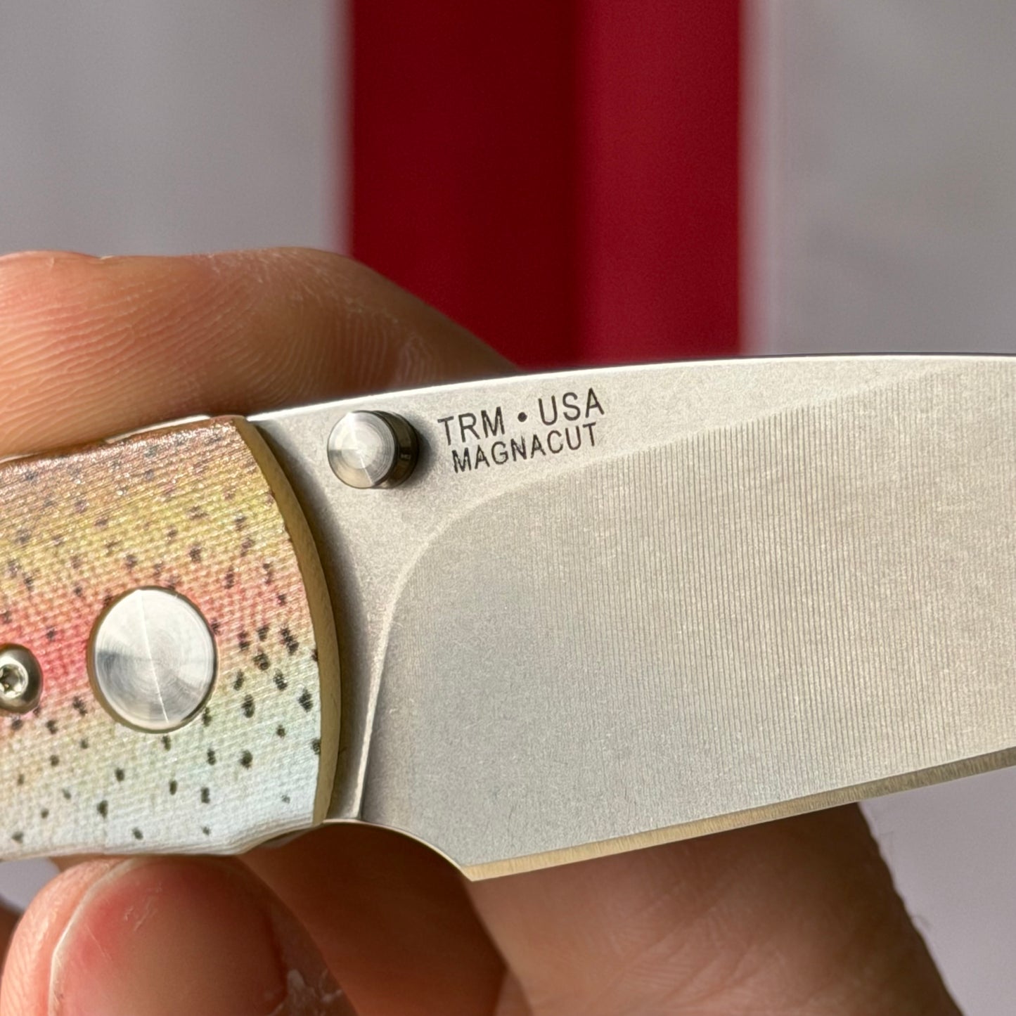 TRM Neutron 2 LL Rainbow Trout G10, 3.0″ MagnaCut Blade, Made in USA