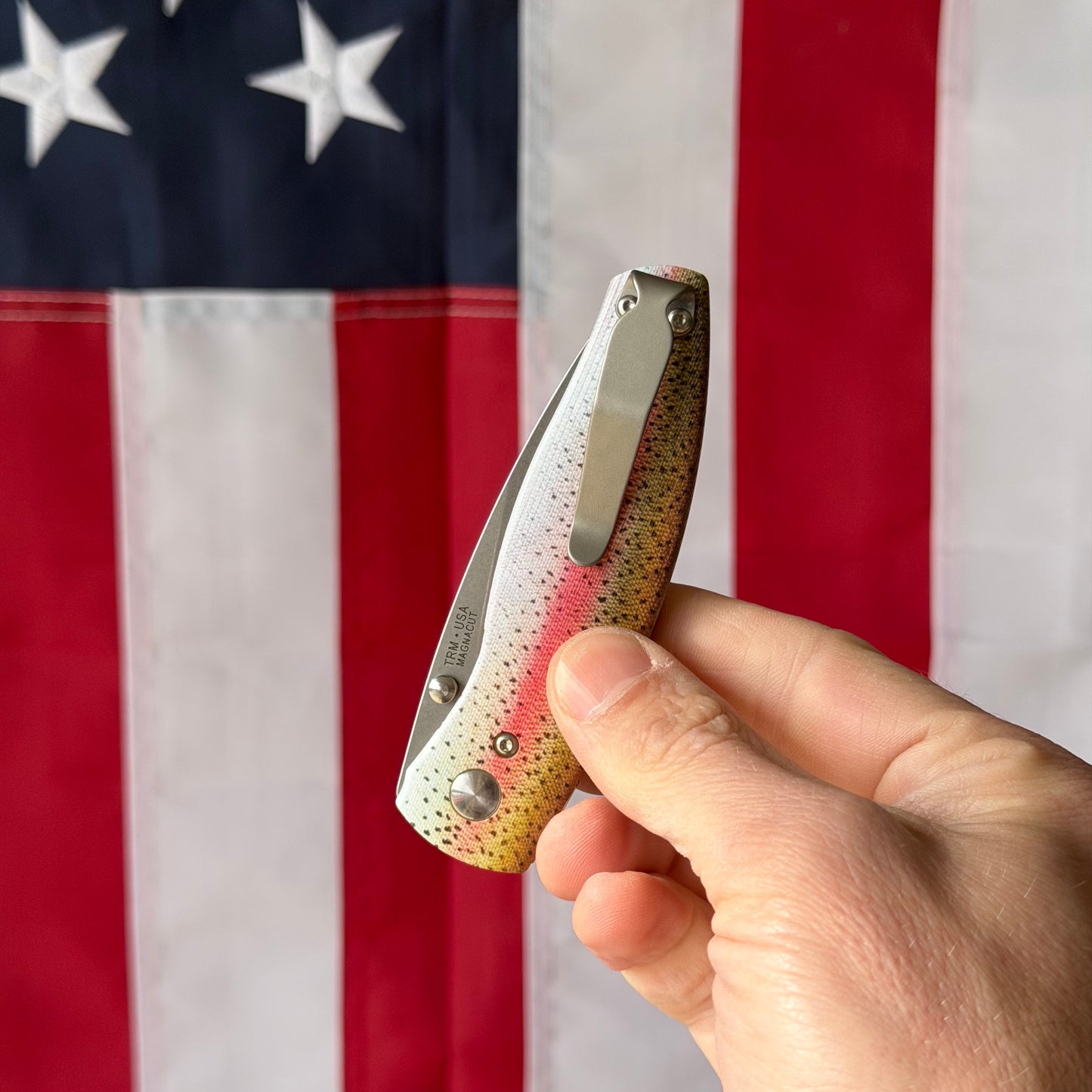 TRM Neutron 2 LL Rainbow Trout G10, 3.0″ MagnaCut Blade, Made in USA