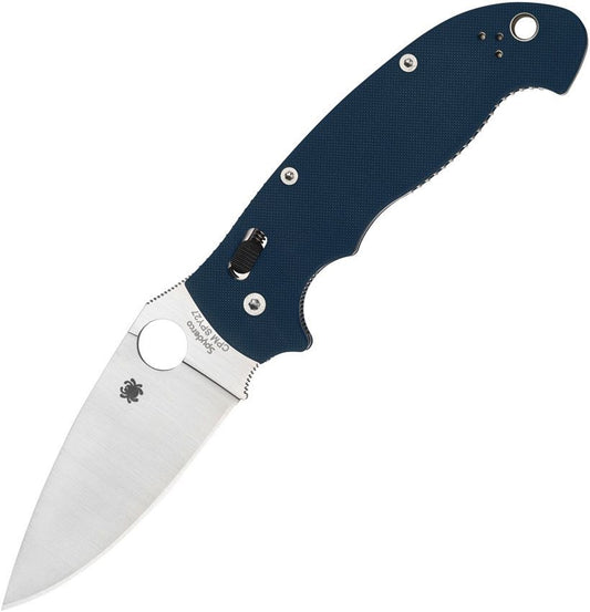 Manix 2 XL Knife – Cobalt Blue G‑10 Handle, CPM SPY27 Blade, Ball Bearing Lock – Made in USA (SC95GPCBL2)