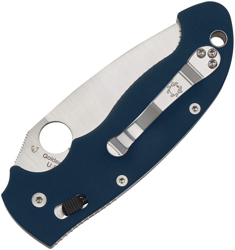 Manix 2 XL Knife – Cobalt Blue G‑10 Handle, CPM SPY27 Blade, Ball Bearing Lock – Made in USA (SC95GPCBL2)