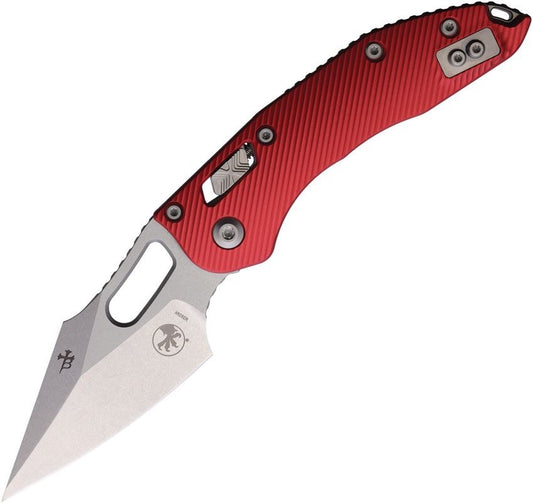 Stitch S/E Ram‑Lok Knife – Fluted OD Red Aluminum Handle, M390MK Blade, Ram‑Lok Lock – Made in USA (MCT17465)