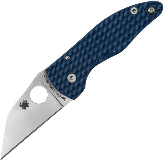 MicroJimbo Knife – Cobalt Blue G‑10 Handle, CPM SPY27 Wharncliffe Blade, Compression Lock – Made in USA (SC264GPCBL)