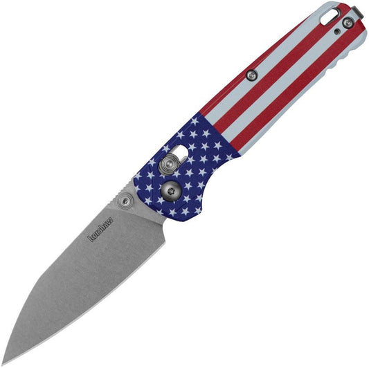 Kershaw Bel Air Knife – CPM MagnaCut Blade, DuraLock KVT Bearing System, Cerakote Aluminum Handle – Made in USA (KS6105USA)