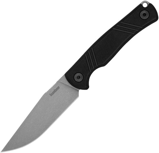 Pack Mule Fixed Blade Knife – Black G10 Handle, 4″ Working Finish Bohler N690 Clip Point Blade (KS1089)