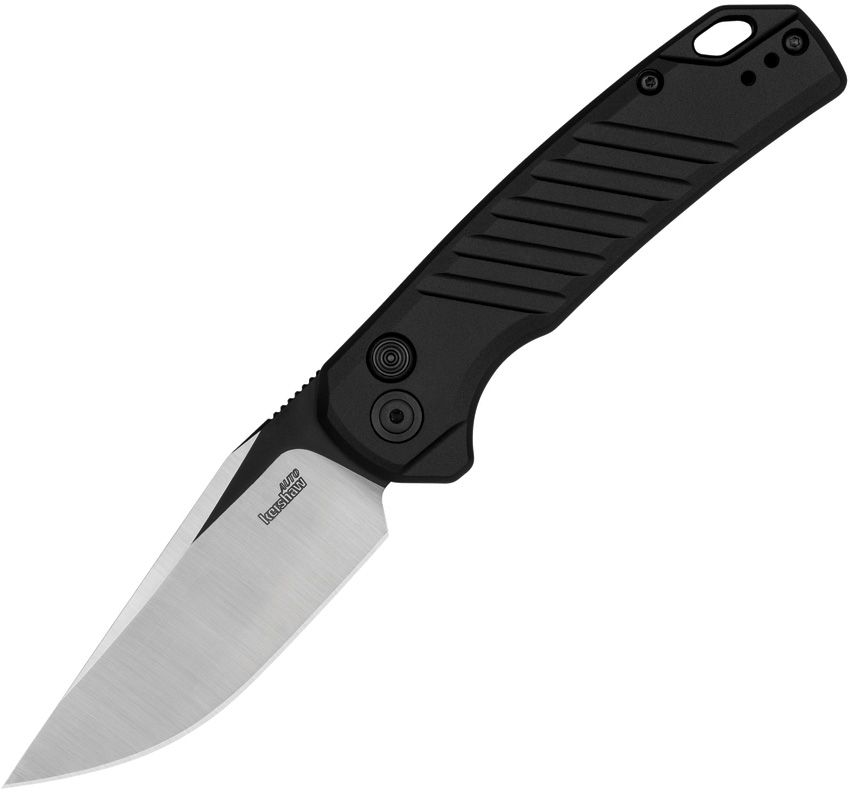 Launch 23 Automatic Knife – Black Aluminum Handle, 3.38″ CPM-154 Trailing Point Blade (KS7305)