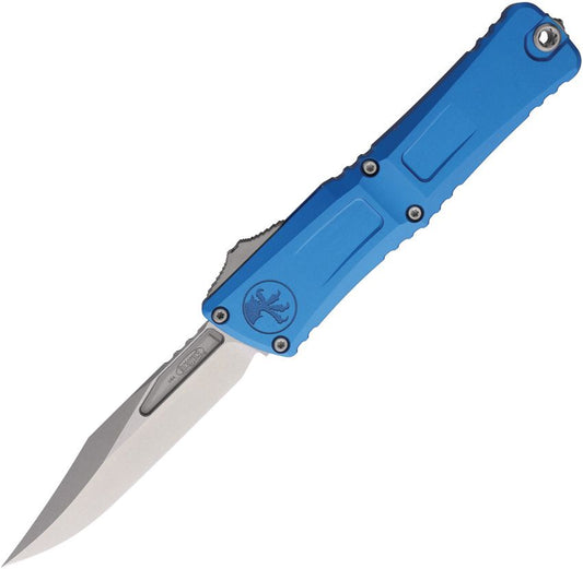 Combat Troodon Gen III S/E OTF Automatic Knife – Blue Aluminum Handle, 4″ Stonewash Bohler M390MK Bowie Blade (MCT114610BL)