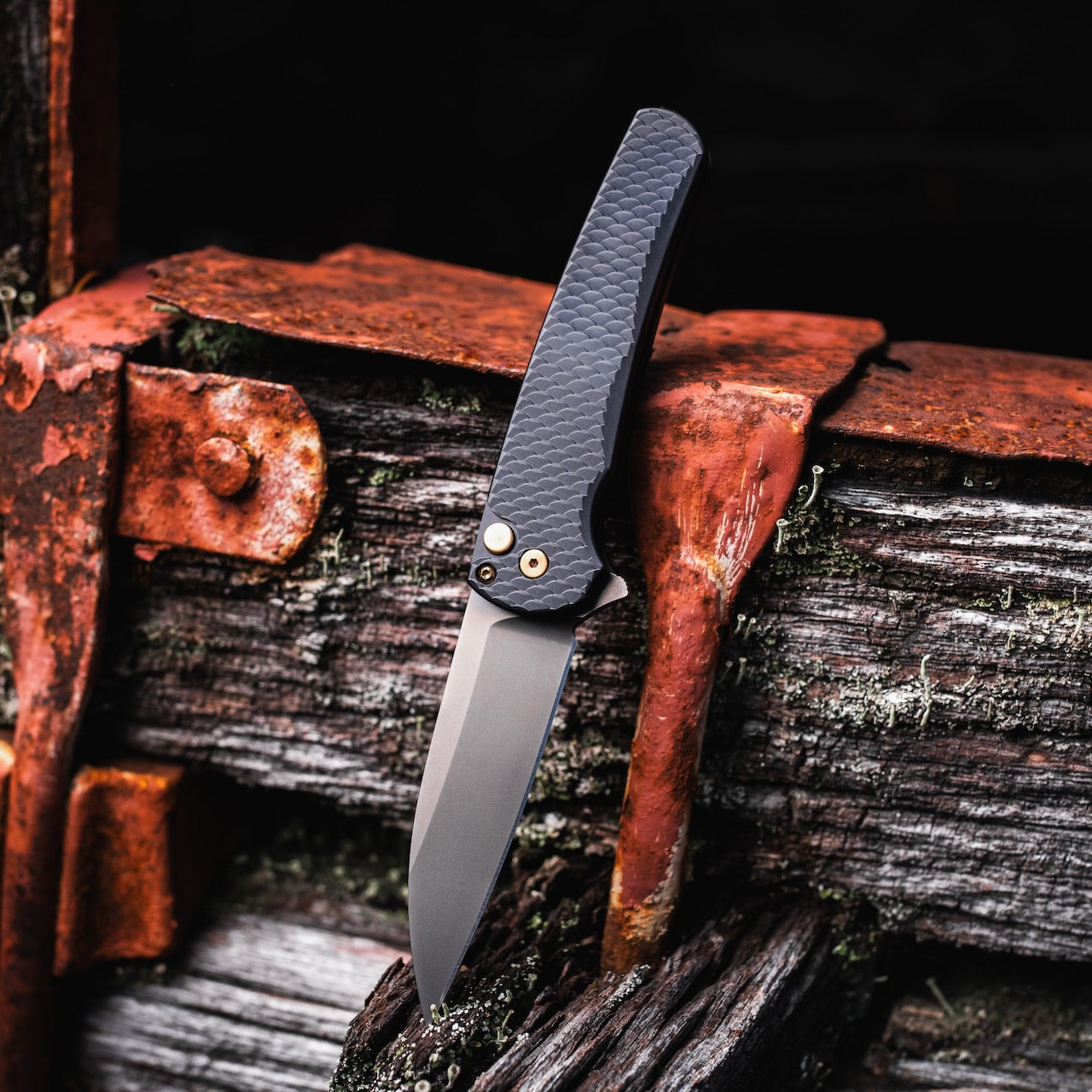 Pro-Tech Malibu Black Dragon Scale 3.3 inch Magnacut Wharncliffe Knife, Smoky Grey Blade – Made in USA (5336-LTD SG RGH)