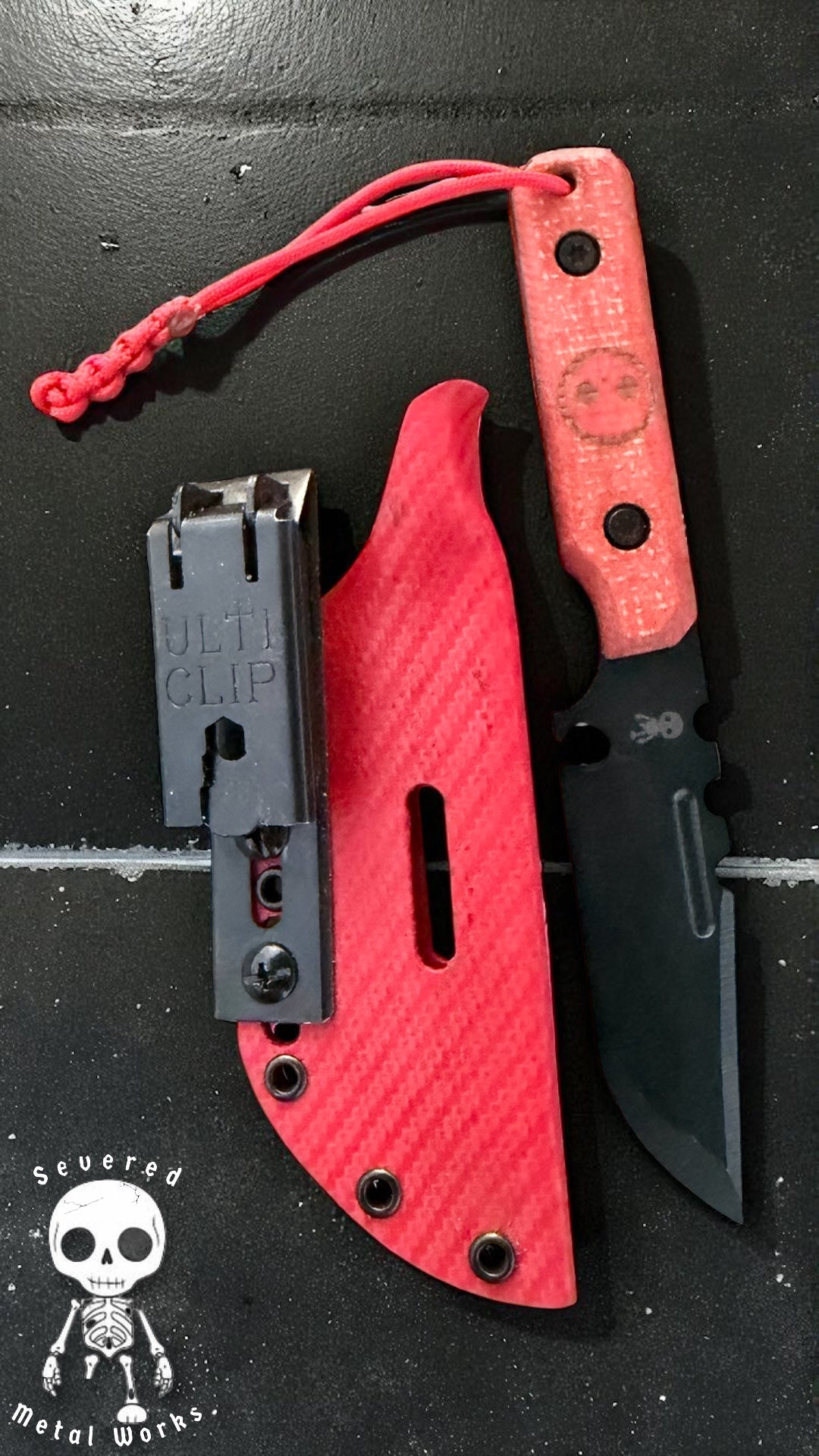 SMW Squire V2 Fixed Blade Knife, 7.5 inch 8670 High Carbon Steel, Hand Finished and Serialized – Made in USA