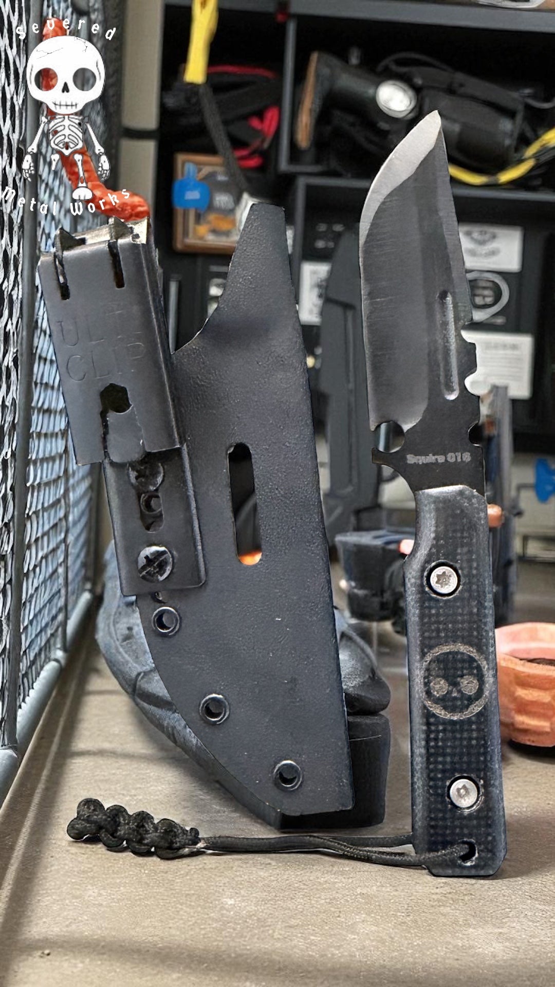 SMW Squire V2 Fixed Blade Knife, 7.5 inch 8670 High Carbon Steel, Hand Finished and Serialized – Made in USA