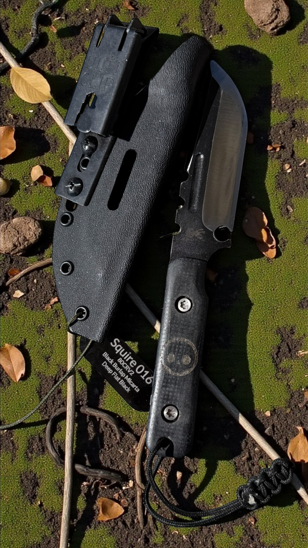 SMW Squire V2 Fixed Blade Knife, 7.5 inch 8670 High Carbon Steel, Hand Finished and Serialized – Made in USA