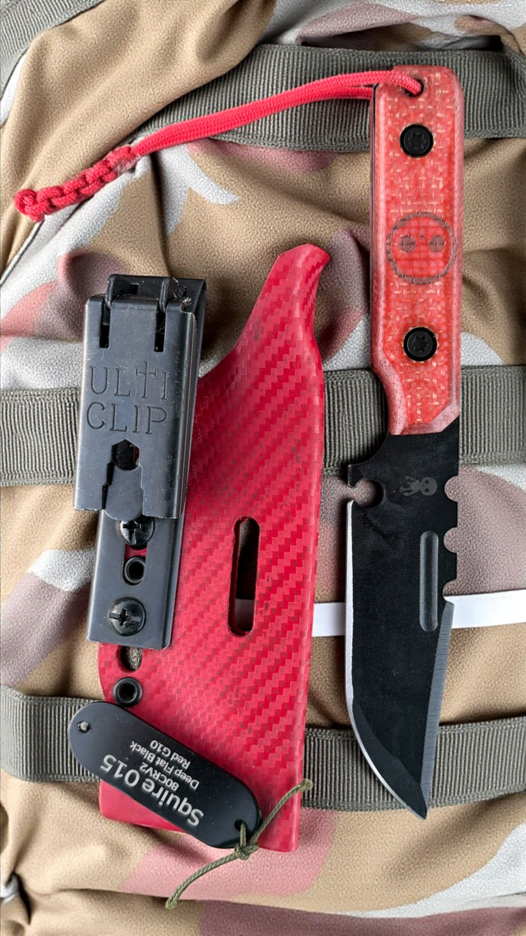 SMW Squire V2 Fixed Blade Knife, 7.5 inch 8670 High Carbon Steel, Hand Finished and Serialized – Made in USA