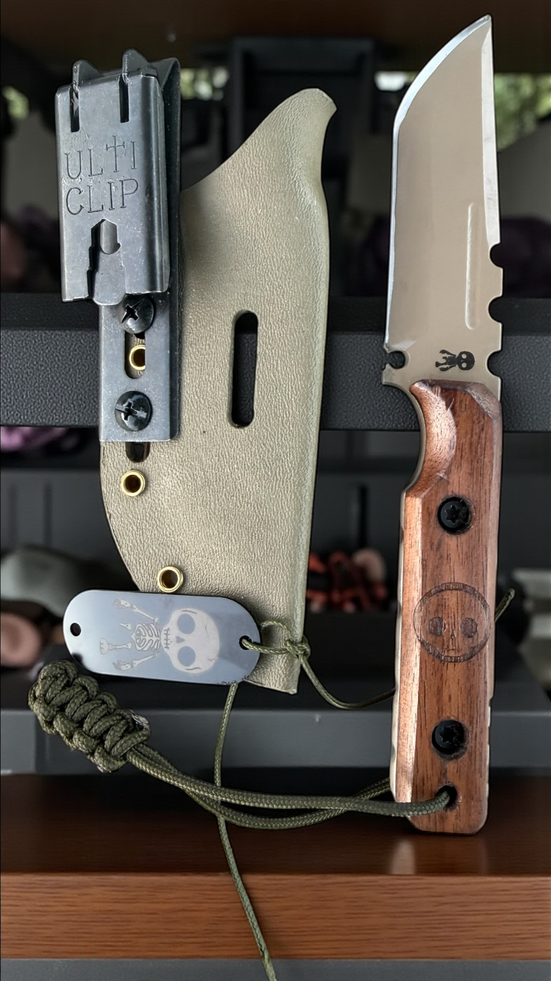 SMW Squire V2 Fixed Blade Knife, 7.5 inch 8670 High Carbon Steel, Hand Finished and Serialized – Made in USA