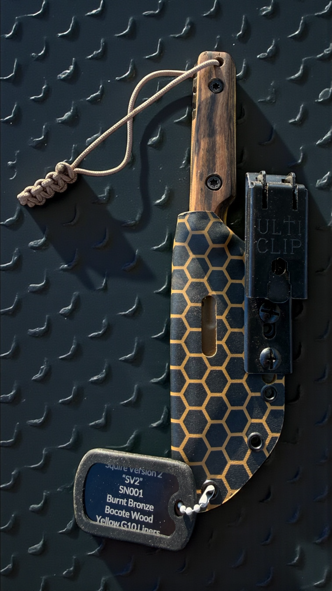 SMW Squire V2 Fixed Blade Knife, 7.5 inch 8670 High Carbon Steel, Hand Finished and Serialized – Made in USA