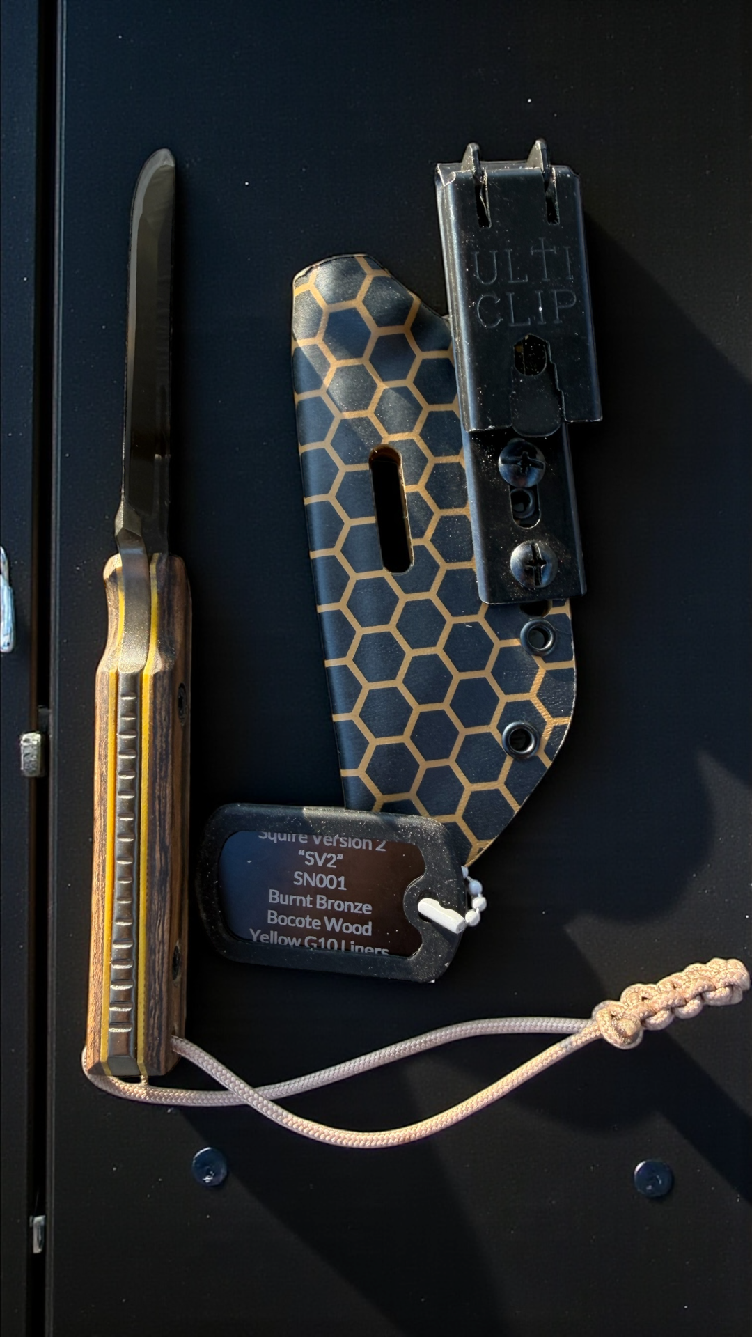 SMW Squire V2 Fixed Blade Knife, 7.5 inch 8670 High Carbon Steel, Hand Finished and Serialized – Made in USA