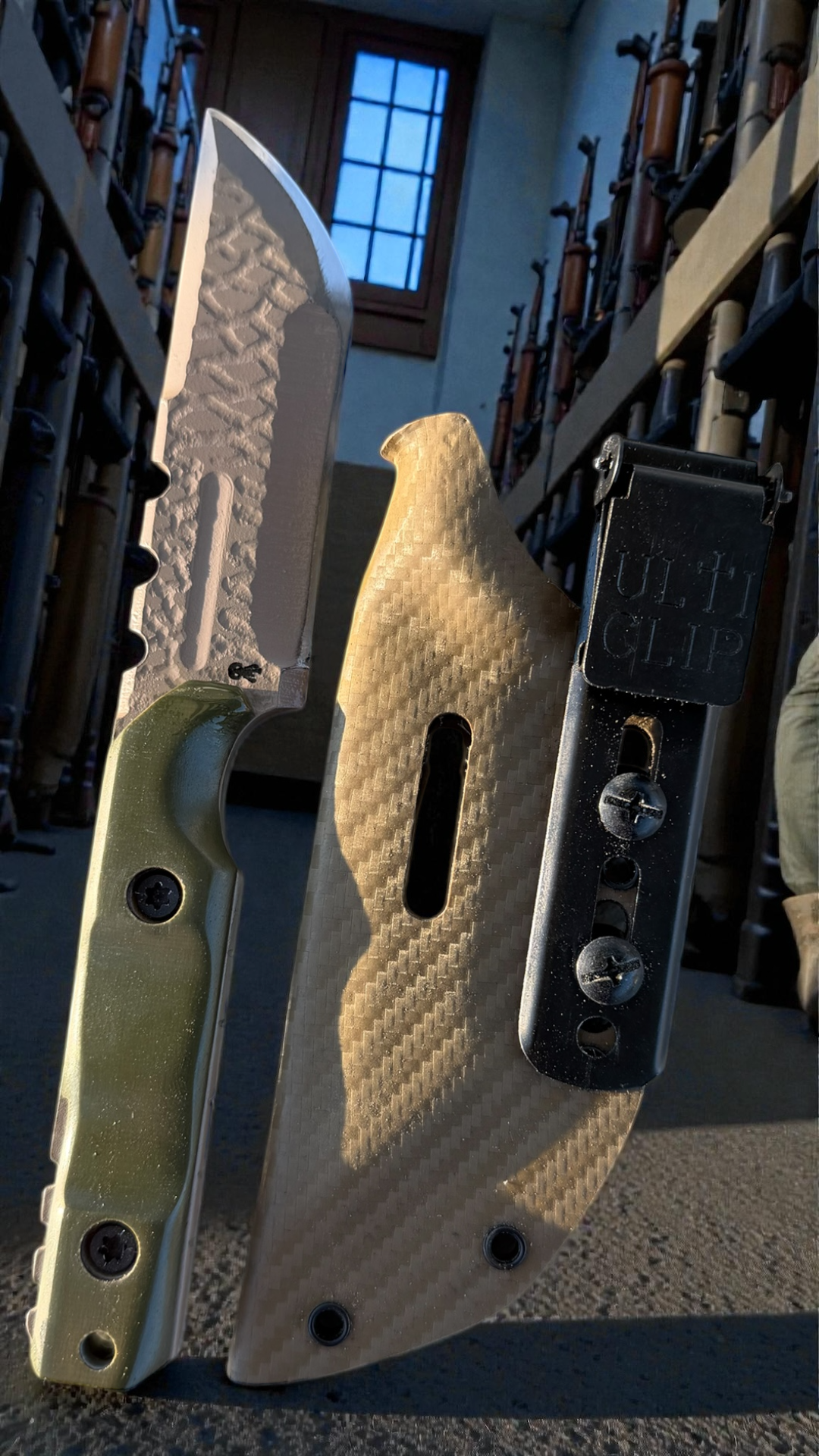 SMW Squire V2 Fixed Blade Knife, 7.5 inch 8670 High Carbon Steel, Hand Finished and Serialized – Made in USA